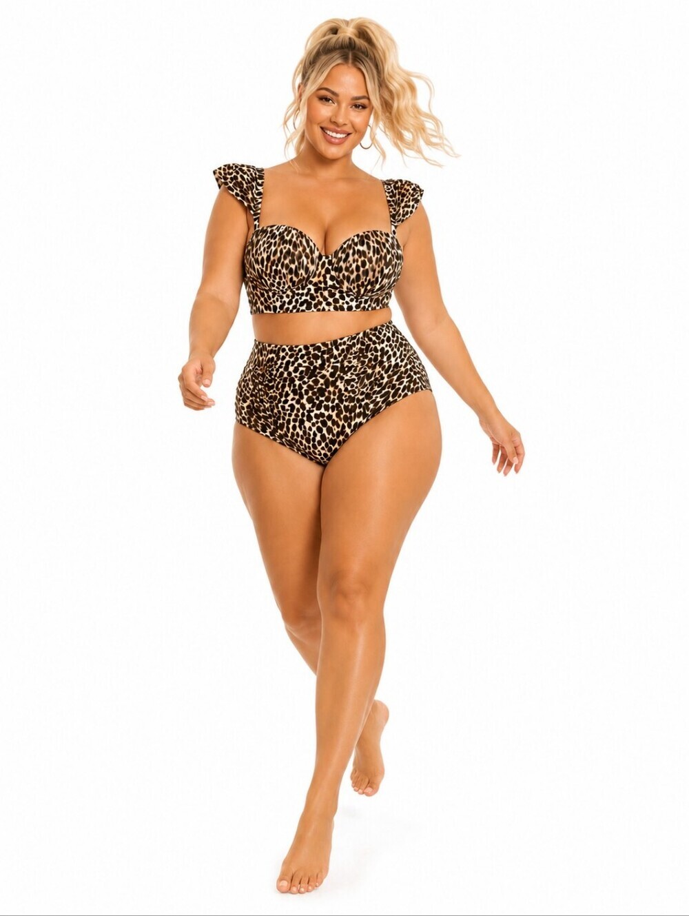 Torrid Leopard Underwire Bikini Set 4X DD/F Top 3X Briefs NWT